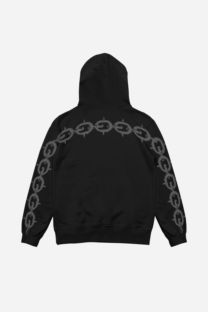 Wasted Hoodie Zip Chrome