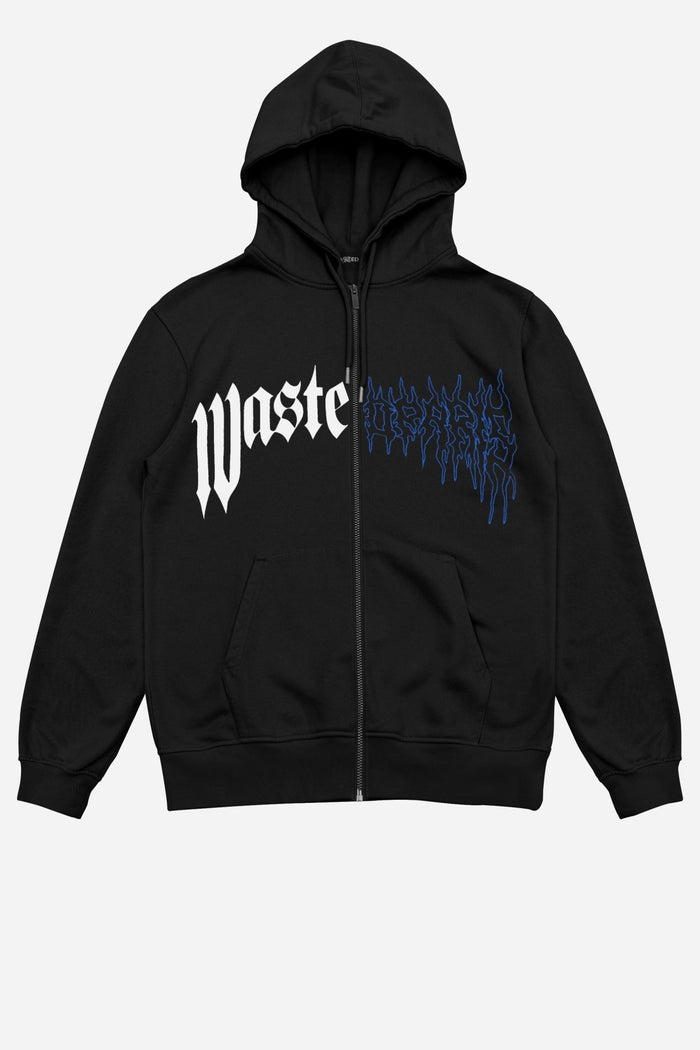 wasted Hoodie Zip Dark Pitcher