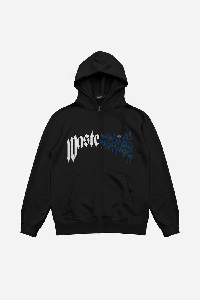 wasted Hoodie Zip Dark Pitcher