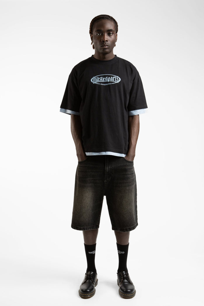 Wasted Short En Denim Casper Sandblast