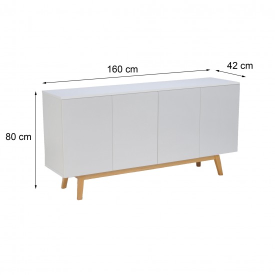 Weber Industries Bahut HOME 4 Portes 2 Tiroirs / Blanc