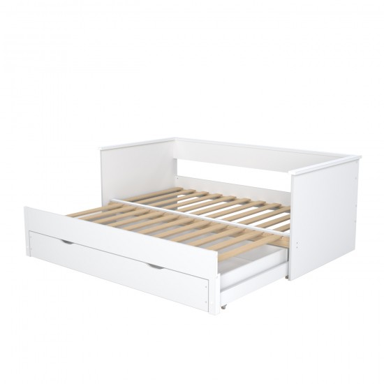 Weber Industries Banquette Extensible MONA 80x200 Cm + 2 Sommiers + 1 Tiroir / Blanc