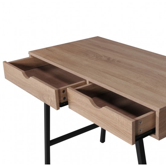 Weber Industries Bureau BOSTON 100x48cm / Décor Chêne Blanchi Et Métal Noir
