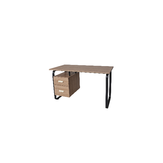 Weber Industries Bureau PEARL 120x60cm / Décor Chêne Blanchi Et Métal Noir
