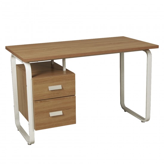 Weber Industries Bureau PEARL 120x60cm / Décor Chêne Blanchi Et Métal Blanc