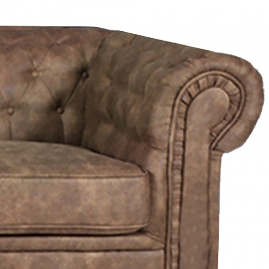 Weber Industries Canapé CHESTERFIELD 2 Places / Marron Vieilli