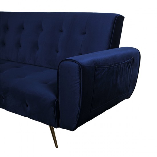 Weber Industries Canapé Convertible 3 Places ODIN / Bleu