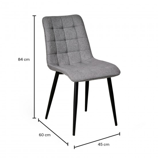 Weber Industries Chaise De Salle à Manger MUSE/ Gris Clair