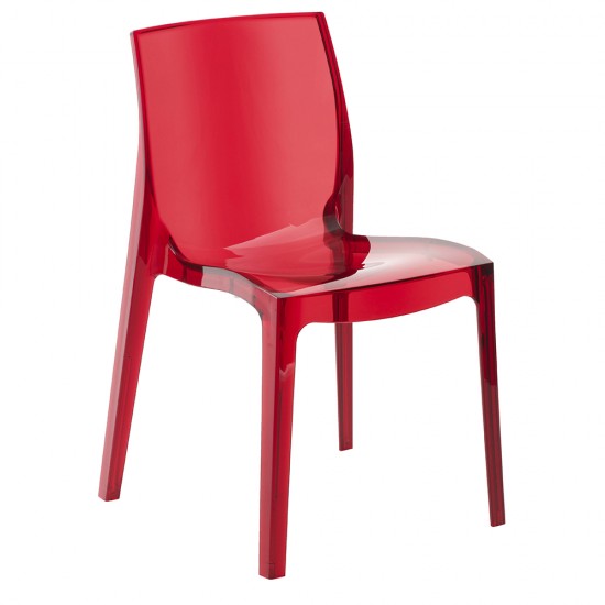 Weber Industries Chaise JEWEL Empilable / Rouge Transparent
