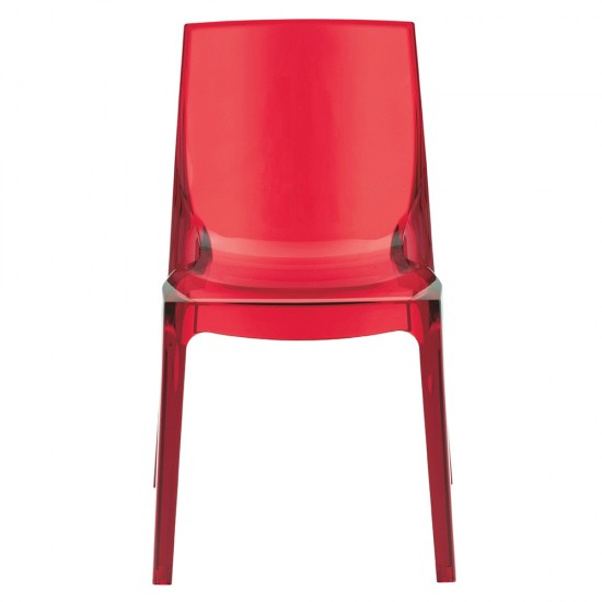 weber industries Chaise JEWEL empilable / Rouge Transparent