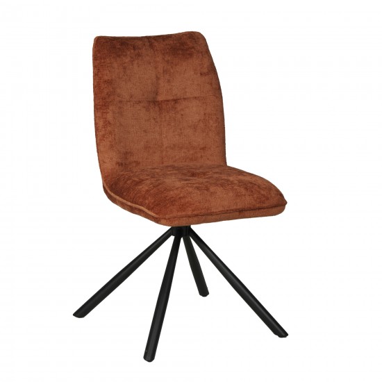 weber industries Chaise pivotante de salle à manger CORTINA / Brun brique