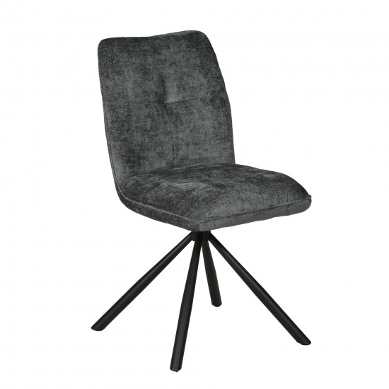 weber industries Chaise pivotante de salle à manger CORTINA / Gris foncé