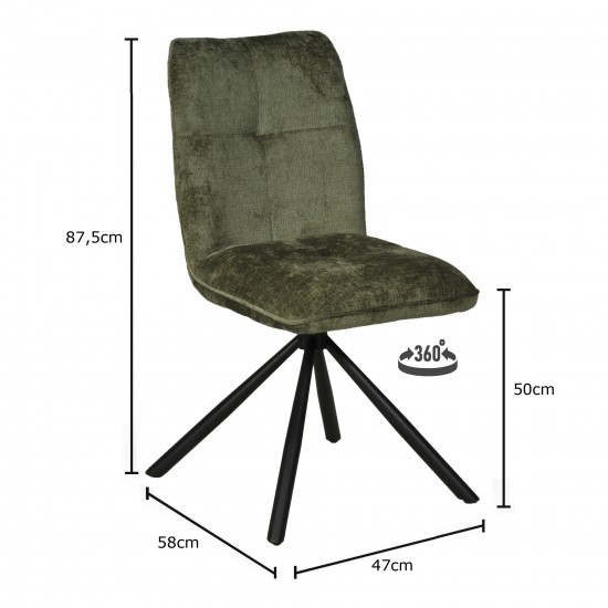 Weber Industries Chaise Pivotante De Salle à Manger CORTINA / Vert