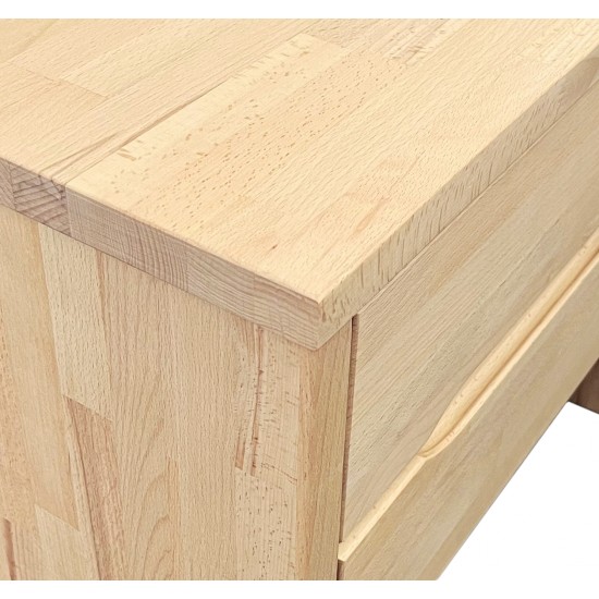 Weber Industries Chevet 2 Tiroirs 35x45x40 Cm/ Hêtre Massif Huilé