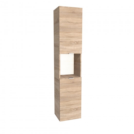 weber industries Colonne 2 portes + 1 niche / Décor Chêne blanchi