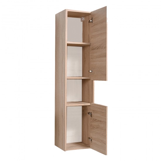 Weber Industries Colonne De Rangement 2 Portes VESNA / Décor Chêne Blanchi