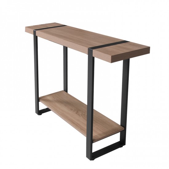 Weber Industries Console SINTRA 120X30 Cm / Décor Chêne Blanchi Et Métal Noir