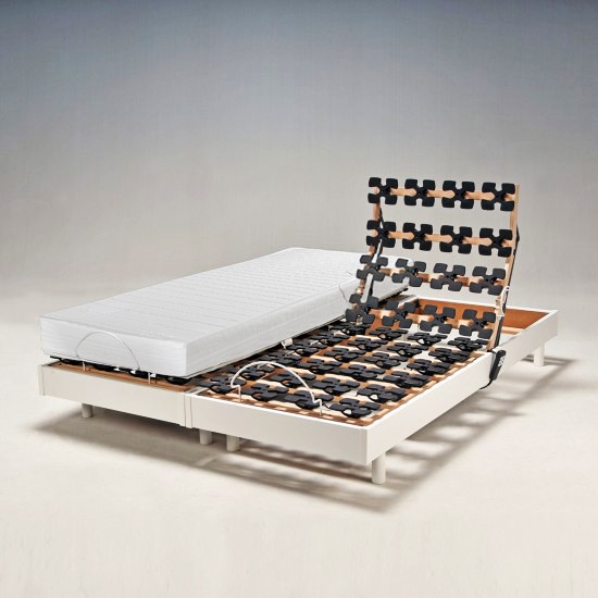 Weber Industries Ensemble 2 Sommiers Relaxation électrique FLEXPALACE 80x200 / Blanc