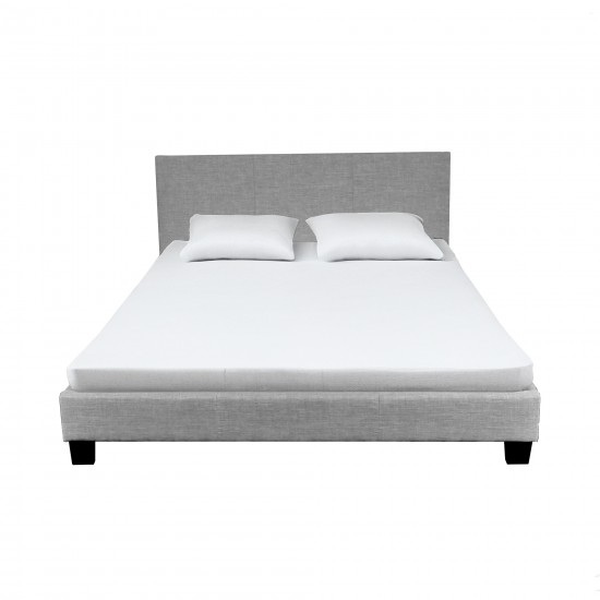 Weber Industries Ensemble Matelas + Lit 140x190 DUBLIN / Gris Clair