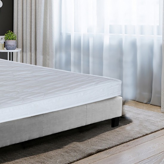 Weber Industries Ensemble Matelas + Lit 140x190 DUBLIN / Gris Clair