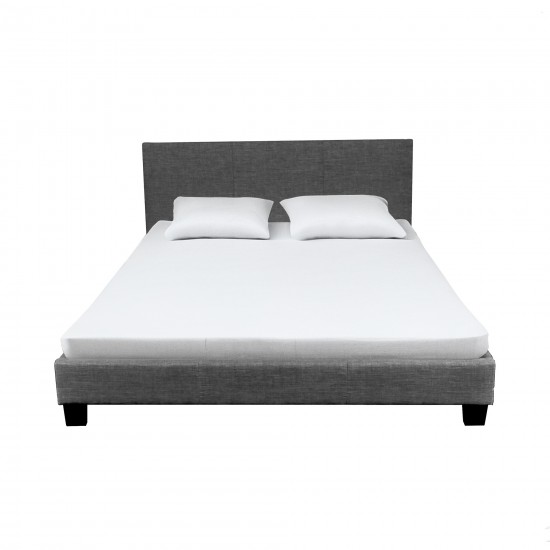 Weber Industries Ensemble Matelas + Lit 140x190 DUBLIN / Gris Foncé