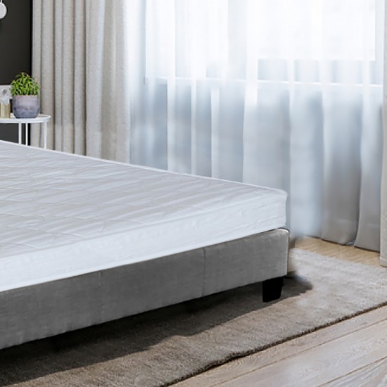 Weber Industries Ensemble Matelas + Lit 140x190 DUBLIN / Gris Foncé