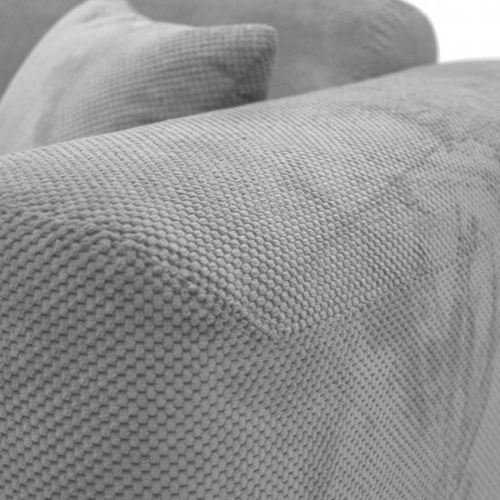 Weber Industries Grand Canapé D'angle Droit POP Gris