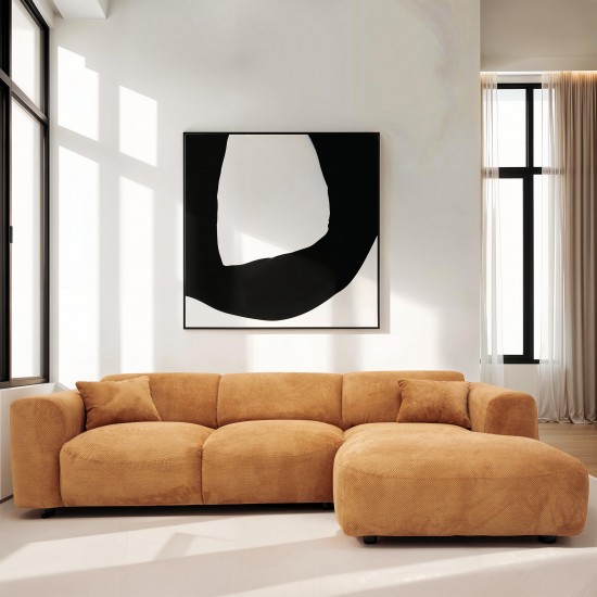 weber industries Grand canapé d'angle droit POP Terracotta