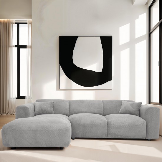 weber industries Grand canapé d'angle gauche POP gris