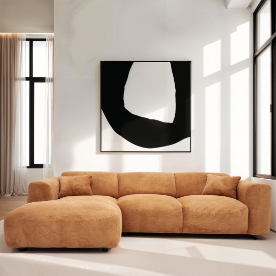 weber industries Grand canapé d'angle gauche POP Terracotta