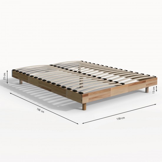 Weber Industries Lit 160x200 Cm PIA / Hêtre Massif Huilé