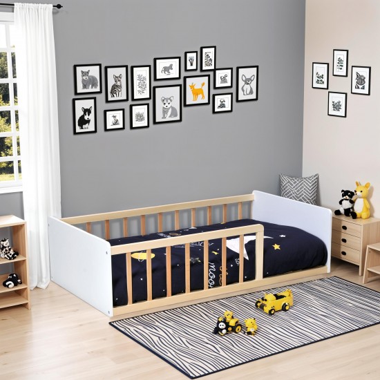 weber industries LIT 70x140 PILOU avec sommier / Blanc et Naturel