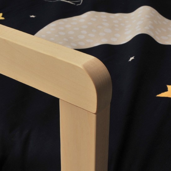 Weber Industries LIT 70x140 PILOU Avec Sommier Et Matelas/ Blanc Et Naturel