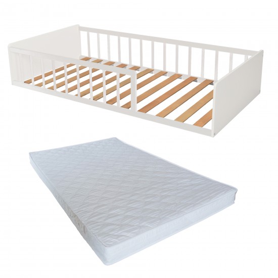 Weber Industries LIT 90x190 PILOU Avec Sommier Et Matelas / Blanc