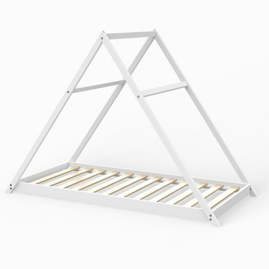 Weber Industries Lit Cabane APACHE 90x190 + 1 Sommier / Blanc
