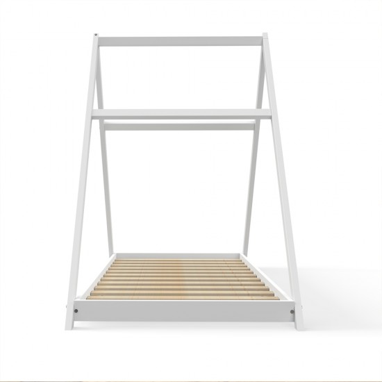Weber Industries Lit Cabane APACHE 90x190 + 1 Sommier / Blanc