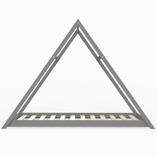 Weber Industries Lit Cabane APACHE 90x190 + 1 Sommier / Gris