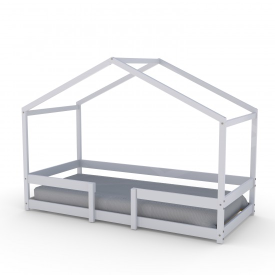 Weber Industries Lit Cabane INDIANA 90x190 + Sommier / Blanc
