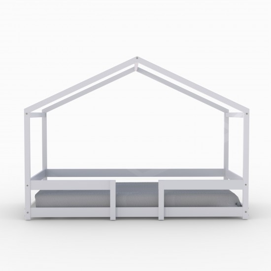 Weber Industries Lit Cabane INDIANA 90x190 + Sommier / Blanc