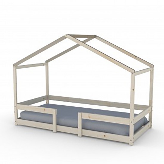 Weber Industries Lit Cabane INDIANA 90x190 + Sommier / Naturel