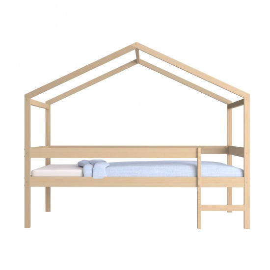 Weber Industries Lit Cabane MIKA 90x190 + Sommier / Naturel