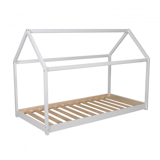 Weber Industries Lit Cabane PANDA 70x140 + 1 Sommier / Blanc
