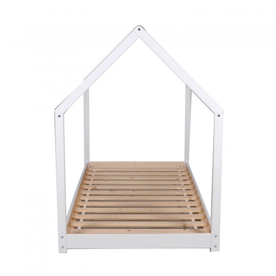 Weber Industries Lit Cabane PANDA 70x140 + 1 Sommier / Blanc
