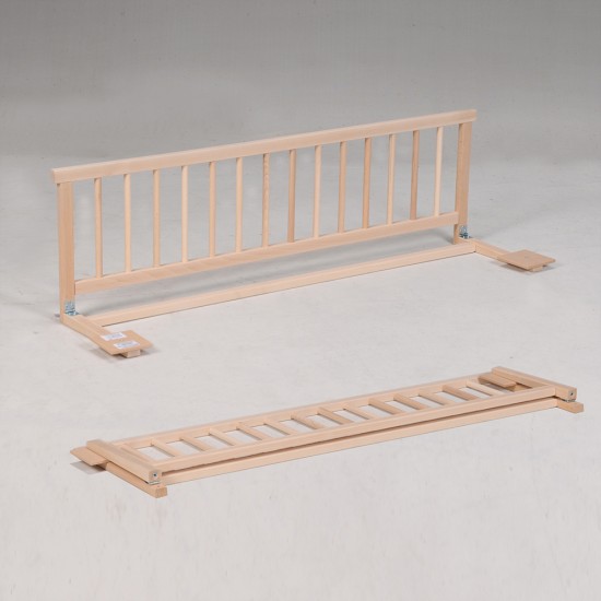 Weber Industries Lit Cabane PANDA 90x190 + 1 Sommier + Barrière /Naturel