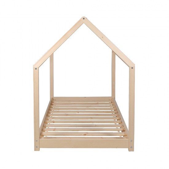 Weber Industries Lit Cabane PANDA 90x190 + 1 Sommier / Naturel