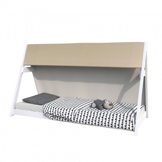 Weber Industries Lit Cabane TIPI 90x190 + 1 Toile + 1 Sommier / Blanc