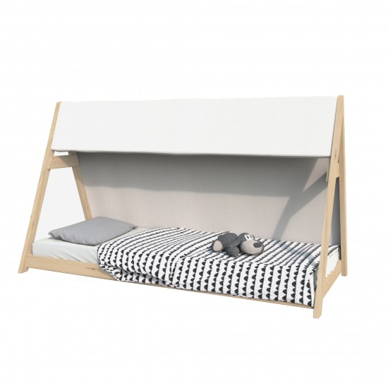 Weber Industries Lit Cabane TIPI 90x190 + 1 Toile + 1 Sommier / Brut