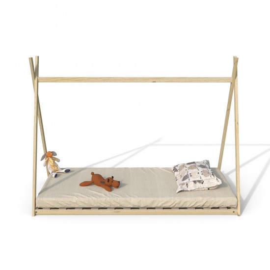 Weber Industries Lit Cabane Tipi SIOUX 90x190 Cm + 1 Sommier / Naturel