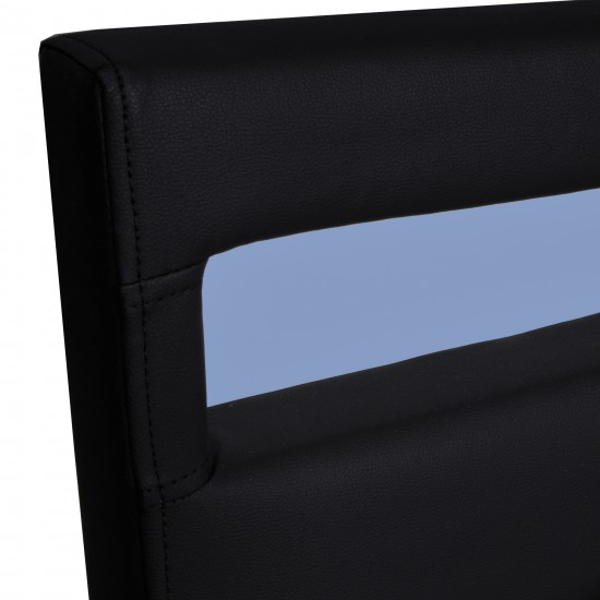 Weber Industries Lit CARDIFF 160x200 éclairage LED + 1 Sommier / Noir