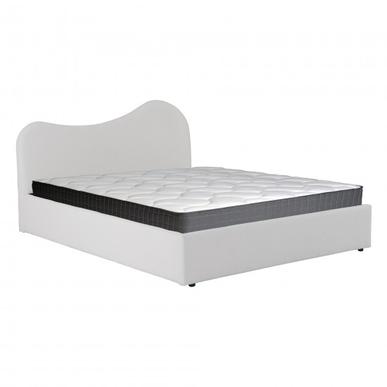 Weber Industries LIT COFFRE 160x200 CM COCOON+ SOMMIER / Tissu Bouclette Blanc